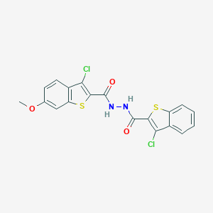 3-chloro-N'-[(3-chloro-1-benzothien-2-yl)carbonyl]-6-methoxy-1-benzothiophene-2-carbohydrazide