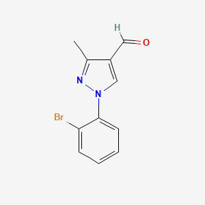 molecular formula C11H9BrN2O B3214814 1-(2-Bromophenyl)-3-methyl-1H-pyrazole-4-carbaldehyde CAS No. 1153043-61-8