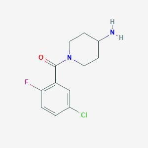 molecular formula C12H14ClFN2O B3214817 1-(5-Chloro-2-fluorobenzoyl)piperidin-4-amine CAS No. 1153130-87-0