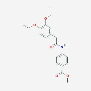 molecular formula C20H23NO5 B321483 Methyl 4-{[(3,4-diethoxyphenyl)acetyl]amino}benzoate 