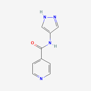 molecular formula C9H8N4O B3214834 N-(1H-pyrazol-4-yl)pyridine-4-carboxamide CAS No. 1153513-73-5