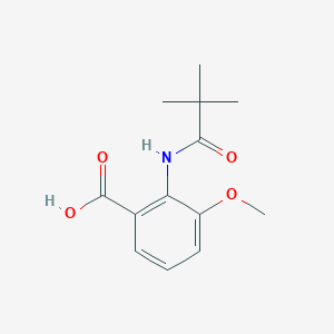molecular formula C13H17NO4 B3214839 3-Methoxy-2-pivalamidobenzoic acid CAS No. 115378-20-6