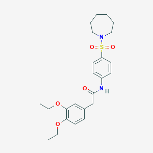 N-[4-(azepan-1-ylsulfonyl)phenyl]-2-(3,4-diethoxyphenyl)acetamide