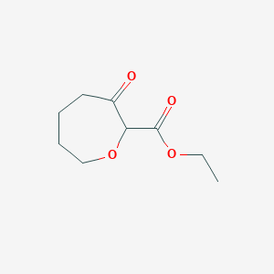molecular formula C9H14O4 B3214857 3-Oxooxepane-2-carboxylic acid ethyl ester CAS No. 115399-66-1