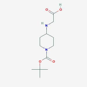 molecular formula C12H22N2O4 B3214860 4-(Carboxymethyl-amino)-piperidine-1-carboxylic acid tert-butyl ester CAS No. 1154101-11-7