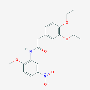 molecular formula C19H22N2O6 B321489 2-(3,4-diethoxyphenyl)-N-{5-nitro-2-methoxyphenyl}acetamide 