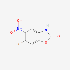 molecular formula C7H3BrN2O4 B3214901 6-Bromo-5-nitro-2,3-dihydro-1,3-benzoxazol-2-one CAS No. 1154906-65-6