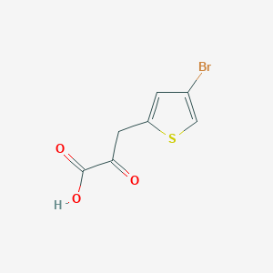 molecular formula C7H5BrO3S B3214912 3-(4-Bromothiophen-2-yl)-2-oxopropanoic acid CAS No. 1155083-00-3