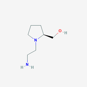 molecular formula C7H16N2O B3214925 [(S)-1-(2-Amino-ethyl)-pyrrolidin-2-yl]-methanol CAS No. 115531-70-9