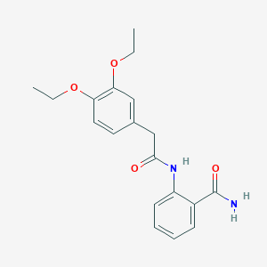 molecular formula C19H22N2O4 B321493 2-{[(3,4-Diethoxyphenyl)acetyl]amino}benzamide 