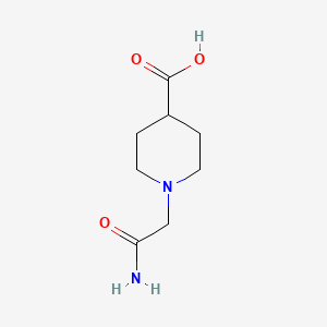 molecular formula C8H14N2O3 B3214930 1-(2-Amino-2-oxoethyl)piperidine-4-carboxylic acid CAS No. 1155502-40-1