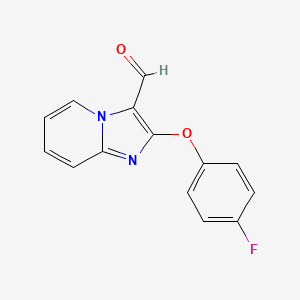 molecular formula C14H9FN2O2 B3214951 2-(4-Fluorophenoxy)imidazo[1,2-a]pyridine-3-carbaldehyde CAS No. 1156131-66-6