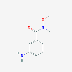 molecular formula C9H12N2O2 B3214960 3-amino-N-methoxy-N-methylbenzamide CAS No. 1156151-22-2