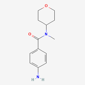 molecular formula C13H18N2O2 B3214965 4-amino-N-methyl-N-(oxan-4-yl)benzamide CAS No. 1156245-95-2