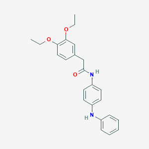 molecular formula C24H26N2O3 B321497 N-(4-anilinophenyl)-2-(3,4-diethoxyphenyl)acetamide 
