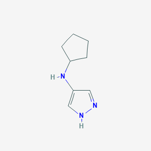 molecular formula C8H13N3 B3214975 N-cyclopentyl-1H-pyrazol-4-amine CAS No. 1156353-70-6
