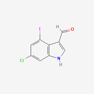 molecular formula C9H5ClINO B3214997 6-chloro-4-iodo-1H-indole-3-carbaldehyde CAS No. 115666-31-4