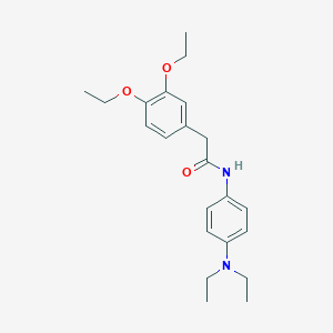 molecular formula C22H30N2O3 B321500 2-(3,4-diethoxyphenyl)-N-[4-(diethylamino)phenyl]acetamide 