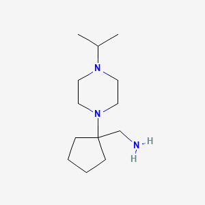 molecular formula C13H27N3 B3215001 (1-[4-(Propan-2-YL)piperazin-1-YL]cyclopentyl)methanamine CAS No. 1156827-98-3