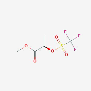 Propanoic acid, 2-[[(trifluoromethyl)sulfonyl]oxy]-, methyl ester, (2R)-