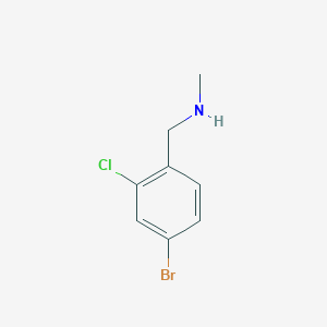 molecular formula C8H9BrClN B3215026 [(4-Bromo-2-chlorophenyl)methyl](methyl)amine CAS No. 1157720-01-8