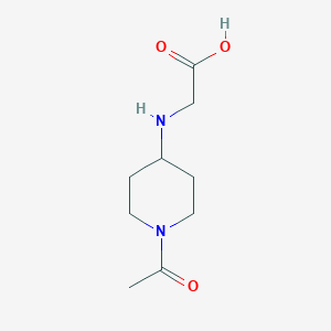 molecular formula C9H16N2O3 B3215028 (1-Acetyl-piperidin-4-ylamino)-acetic acid CAS No. 1157764-38-9
