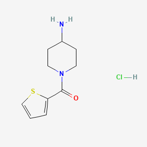B3215043 1-(Thiophene-2-carbonyl)piperidin-4-amine hydrochloride CAS No. 1158299-69-4