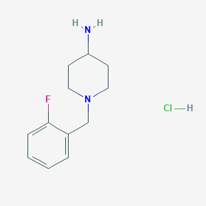 molecular formula C12H18ClFN2 B3215055 1-(2-Fluorobenzyl)piperidin-4-amine hydrochloride CAS No. 1158414-05-1