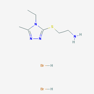 2-[(4-Ethyl-5-methyl-4H-1,2,4-triazol-3-yl)thio]-ethanamine dihydrobromide