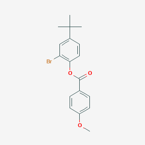 molecular formula C18H19BrO3 B321508 2-Bromo-4-tert-butylphenyl 4-methoxybenzoate 