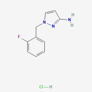 molecular formula C10H11ClFN3 B3215093 1-(2-Fluorobenzyl)-1H-pyrazol-3-amine hydrochloride CAS No. 1158592-31-4