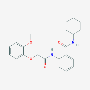 N-cyclohexyl-2-{[(2-methoxyphenoxy)acetyl]amino}benzamide