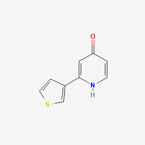 molecular formula C9H7NOS B3215158 2-(Thiophen-3-yl)pyridin-4(1H)-one CAS No. 1159814-55-7