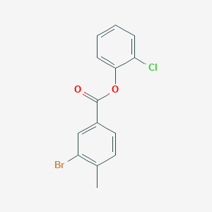 molecular formula C14H10BrClO2 B321517 2-Chlorophenyl 3-bromo-4-methylbenzoate 