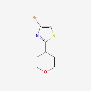 molecular formula C8H10BrNOS B3215180 4-Bromo-2-(tetrahydropyran-4-yl)thiazole CAS No. 1159815-23-2