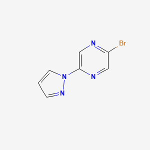 2-Bromo-5-(1H-pyrazol-1-YL)pyrazine