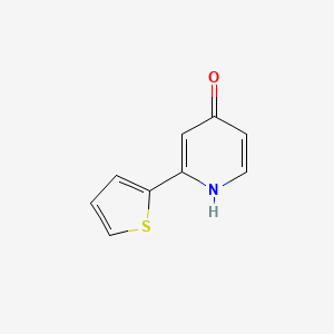 molecular formula C9H7NOS B3215199 2-(Thiophen-2-yl)pyridin-4(1H)-one CAS No. 1159817-06-7