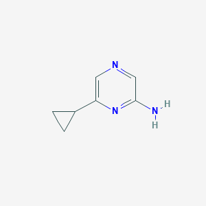 molecular formula C7H9N3 B3215219 2-Pyrazinamine, 6-cyclopropyl- CAS No. 1159818-12-8