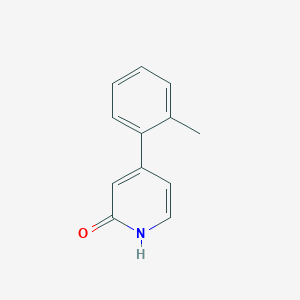 molecular formula C12H11NO B3215223 2-Hydroxy-4-(2-methylphenyl)pyridine CAS No. 1159820-69-5