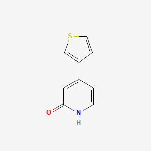 molecular formula C9H7NOS B3215235 4-(Thiophen-3-yl)pyridin-2(1H)-one CAS No. 1159820-97-9