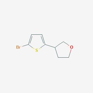 molecular formula C8H9BrOS B3215245 2-Bromo-5-(tetrahyfuran-3-yl)thiophene CAS No. 1159821-33-6