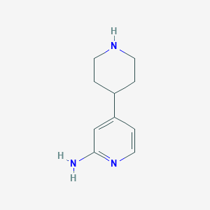 molecular formula C10H15N3 B3215246 4-(Piperidin-4-yl)pyridin-2-amine CAS No. 1159822-14-6