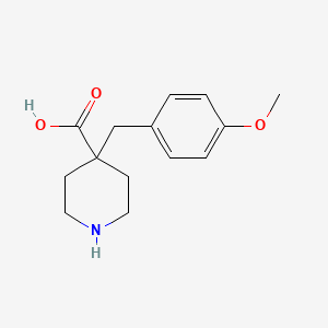 molecular formula C14H19NO3 B3215341 4-(4-Methoxybenzyl)piperidine-4-carboxylic acid CAS No. 1160245-57-7