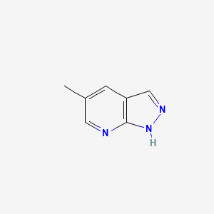 molecular formula C7H7N3 B3215352 5-Methyl-1H-pyrazolo[3,4-B]pyridine CAS No. 1160246-04-7