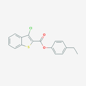 molecular formula C17H13ClO2S B321536 4-Ethylphenyl 3-chloro-1-benzothiophene-2-carboxylate 