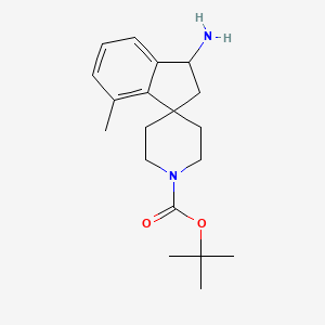molecular formula C19H28N2O2 B3215367 tert-Butyl3-amino-7-methyl-2,3-dihydrospiro[indene-1,4'-piperidine]-1'-carboxylate CAS No. 1160247-50-6