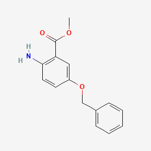 molecular formula C15H15NO3 B3215372 Methyl 2-amino-5-(benzyloxy)benzoate CAS No. 116027-17-9