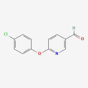molecular formula C12H8ClNO2 B3215376 6-(4-Chlorophenoxy)pyridine-3-carbaldehyde CAS No. 1160430-66-9