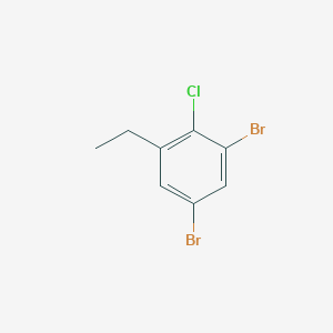molecular formula C8H7Br2Cl B3215403 1,5-Dibromo-2-chloro-3-ethylbenzene CAS No. 1160573-77-2