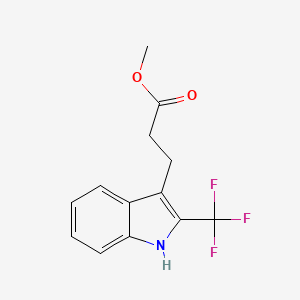 molecular formula C13H12F3NO2 B3215484 Methyl 3-(2-(trifluoromethyl)-1H-indol-3-yl)propanoate CAS No. 1161005-04-4